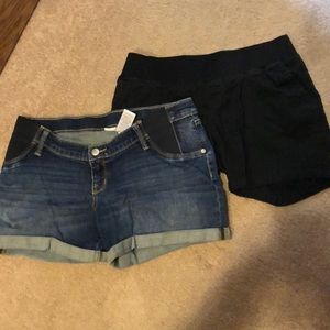 Two Liz Lange maternity shorts;